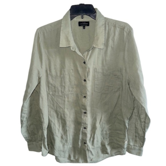 Lucky Brand Green Button-Up Shirt Lightweight Sz XLarge Capsule Wardrobe Classic - Picture 2 of 8